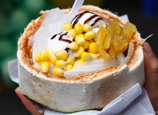 Coconut Ice Cream with Topping Buffet Chatuchak Weekend Market